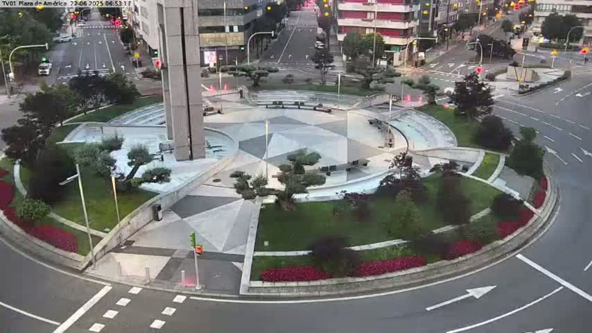 Vigo, Plaza América Square Live Cam - Pontevedra, Galicia, Spain