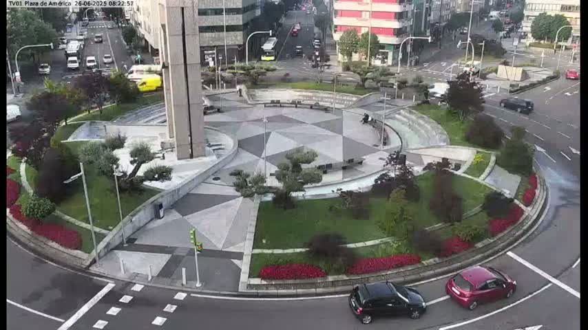 Vigo, Plaza América Square Live Cam - Pontevedra, Galicia, Spain
