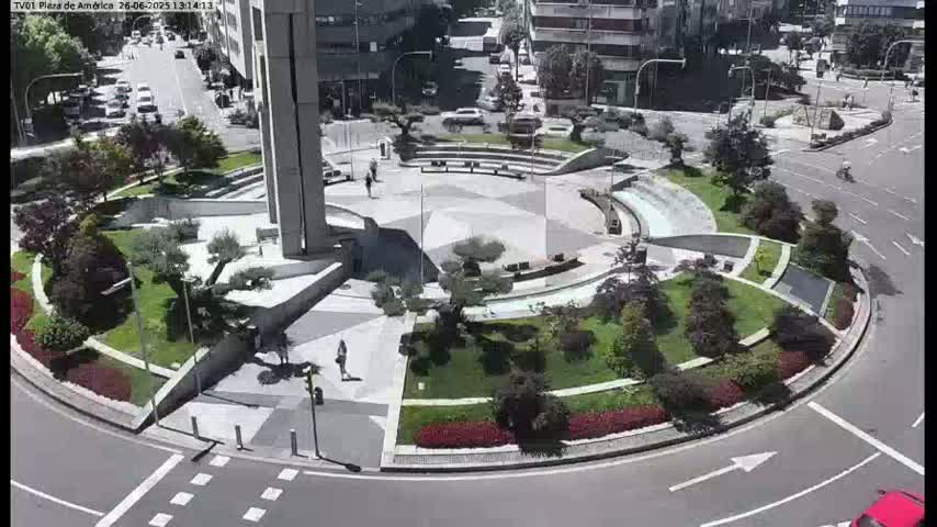 Vigo, Plaza América Square Live Cam - Pontevedra, Galicia, Spain