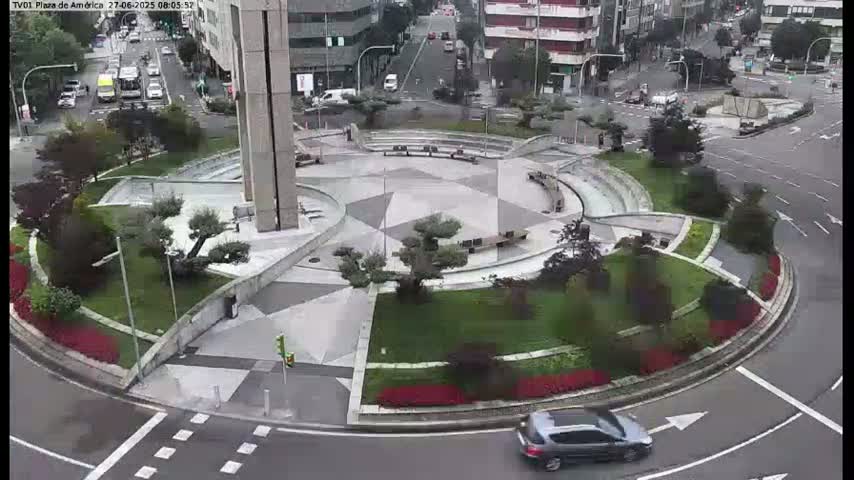 Vigo, Plaza América Square Live Cam - Pontevedra, Galicia, Spain