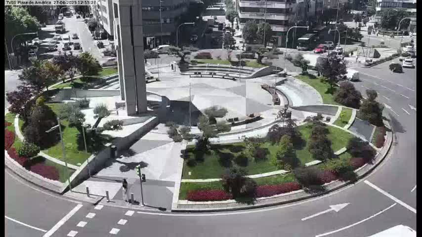 Vigo, Plaza América Square Live Cam - Pontevedra, Galicia, Spain