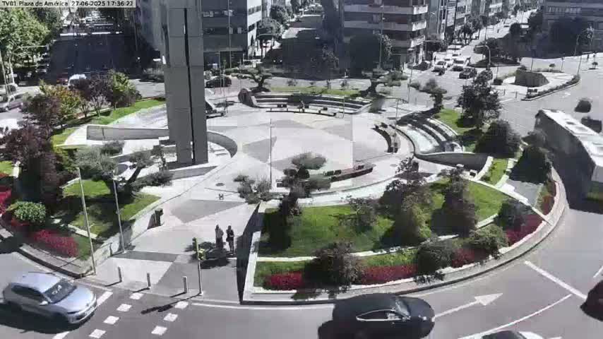 Vigo, Plaza América Square Live Cam - Pontevedra, Galicia, Spain