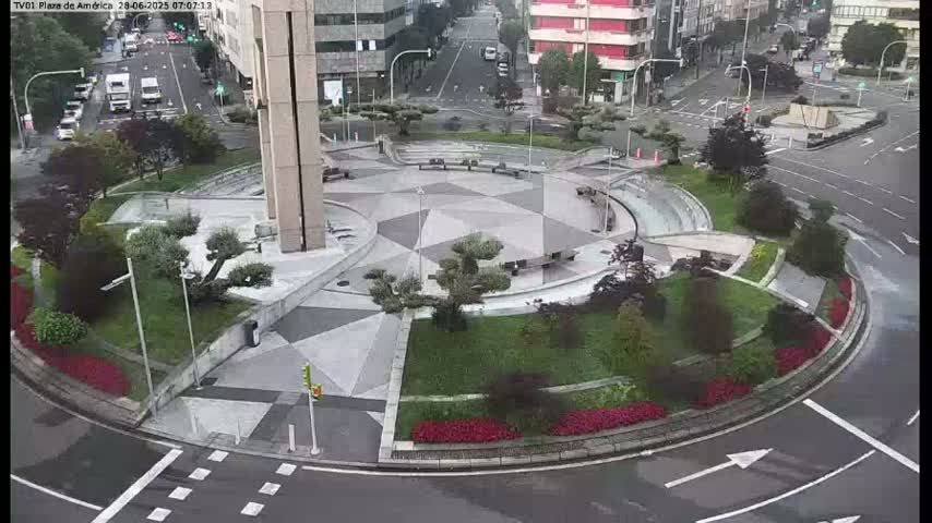 Vigo, Plaza América Square Live Cam - Pontevedra, Galicia, Spain