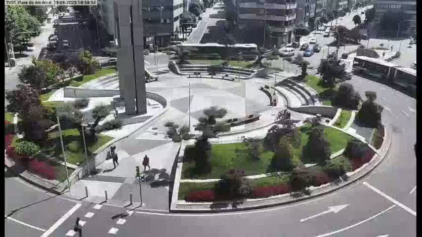 Vigo, Plaza América Square Live Cam - Pontevedra, Galicia, Spain