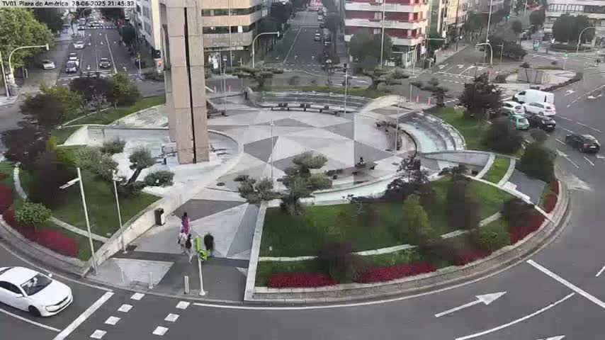 Vigo, Plaza América Square Live Cam - Pontevedra, Galicia, Spain