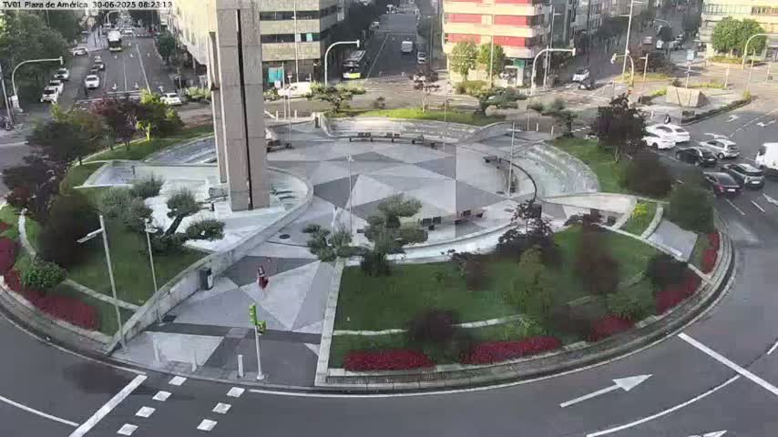 Vigo, Plaza América Square Live Cam - Pontevedra, Galicia, Spain