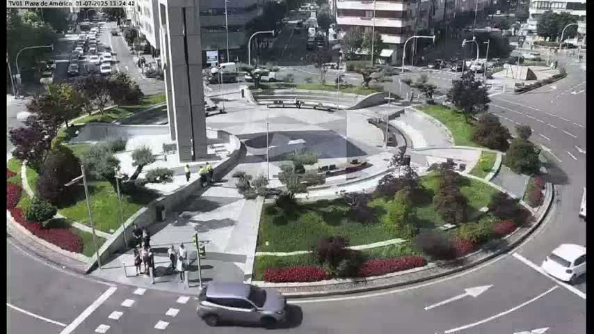 Vigo, Plaza América Square Live Cam - Pontevedra, Galicia, Spain
