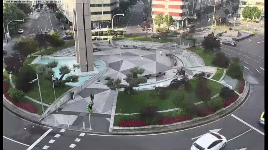 Vigo, Plaza América Square Live Cam - Pontevedra, Galicia, Spain