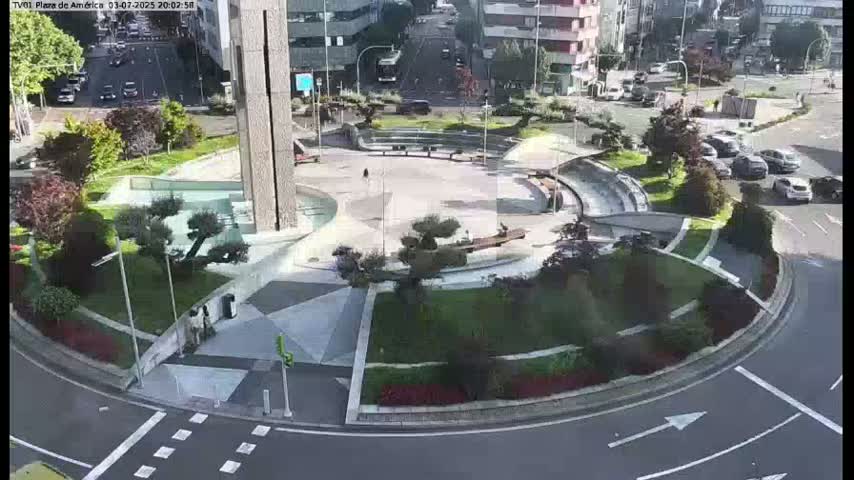 Vigo, Plaza América Square Live Cam - Pontevedra, Galicia, Spain
