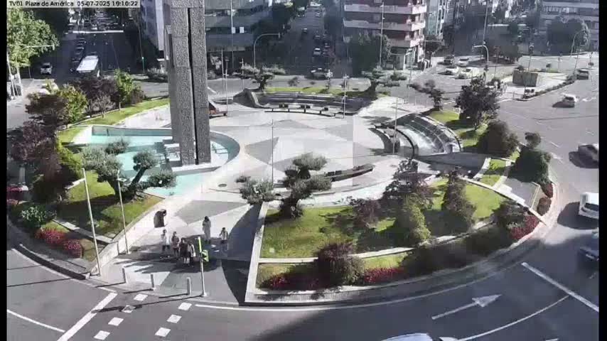 Vigo, Plaza América Square Live Cam - Pontevedra, Galicia, Spain