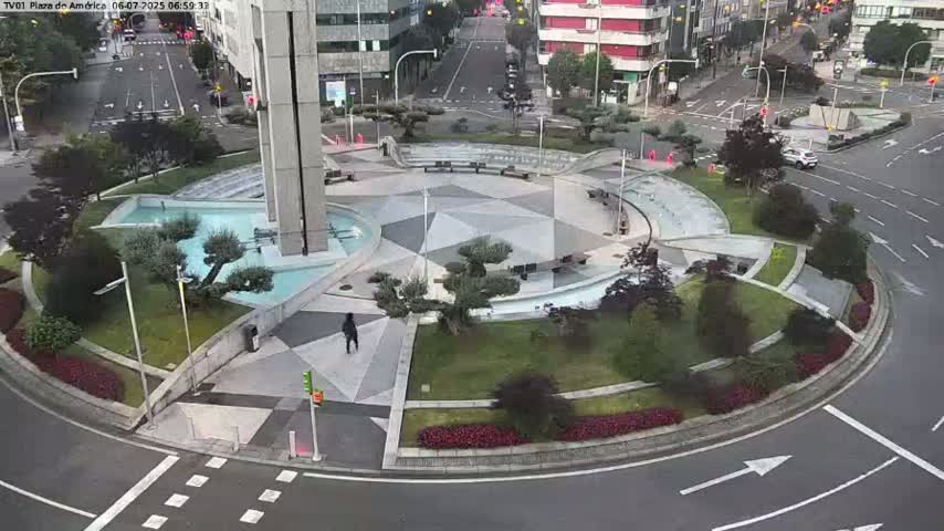 Vigo, Plaza América Square Live Cam - Pontevedra, Galicia, Spain