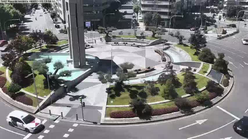 Vigo, Plaza América Square Live Cam - Pontevedra, Galicia, Spain