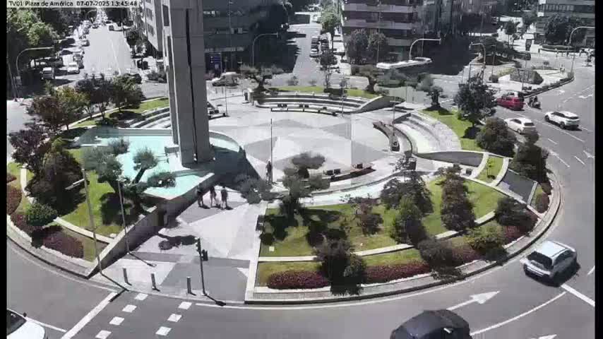 Vigo, Plaza América Square Live Cam - Pontevedra, Galicia, Spain