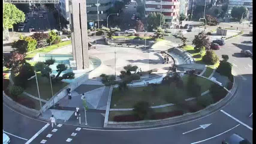 Vigo, Plaza América Square Live Cam - Pontevedra, Galicia, Spain