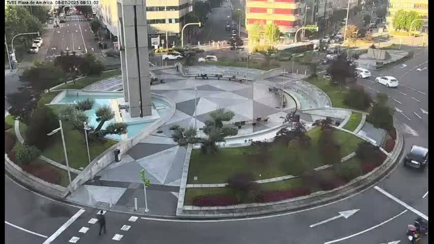 Vigo, Plaza América Square Live Cam - Pontevedra, Galicia, Spain
