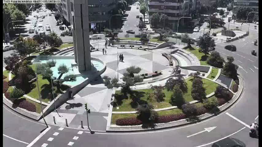 Vigo, Plaza América Square Live Cam - Pontevedra, Galicia, Spain