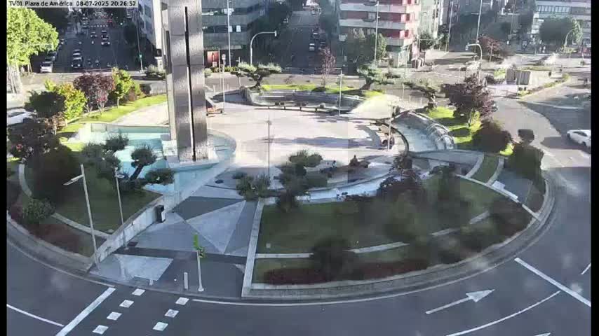 Vigo, Plaza América Square Live Cam - Pontevedra, Galicia, Spain