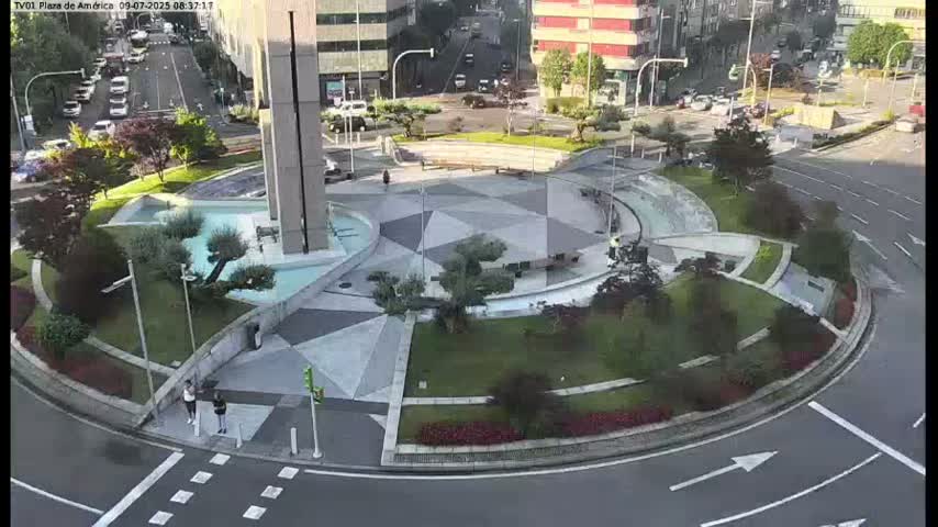 Vigo, Plaza América Square Live Cam - Pontevedra, Galicia, Spain