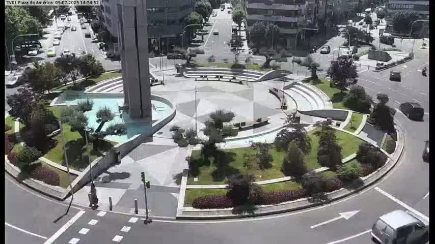 Vigo, Plaza América Square Live Cam - Pontevedra, Galicia, Spain