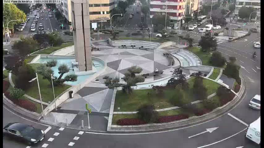 Vigo, Plaza América Square Live Cam - Pontevedra, Galicia, Spain