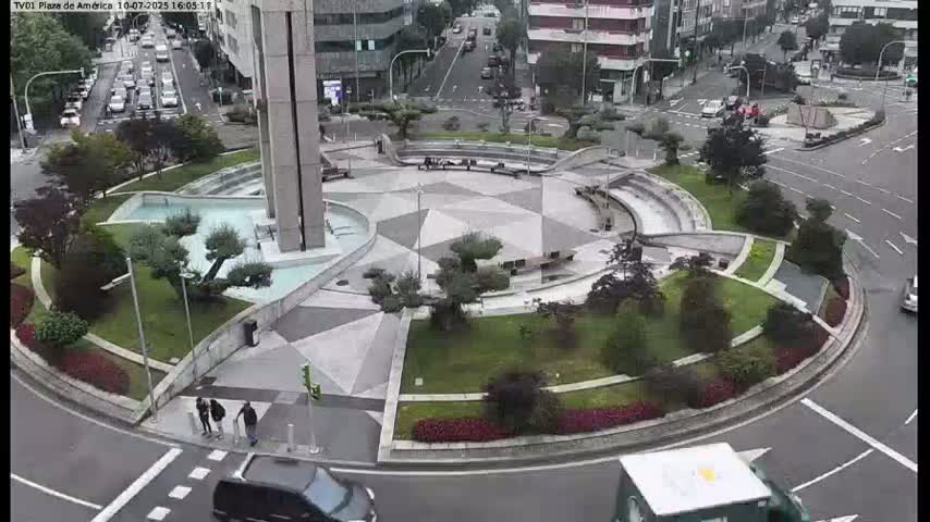 Vigo, Plaza América Square Live Cam - Pontevedra, Galicia, Spain