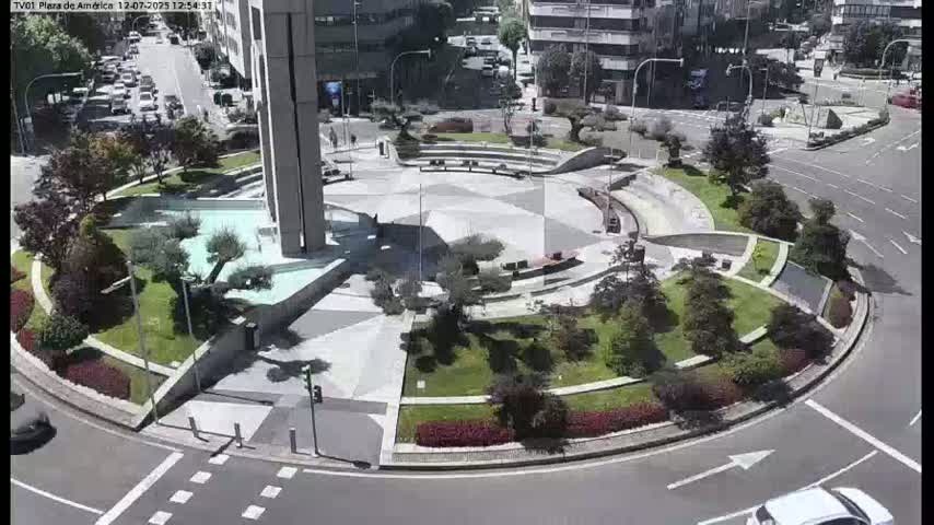 Vigo, Plaza América Square Live Cam - Pontevedra, Galicia, Spain