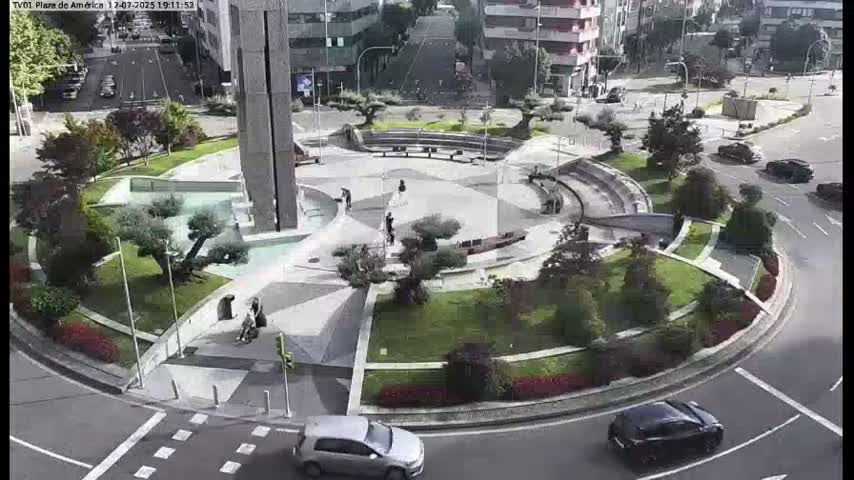 Vigo, Plaza América Square Live Cam - Pontevedra, Galicia, Spain