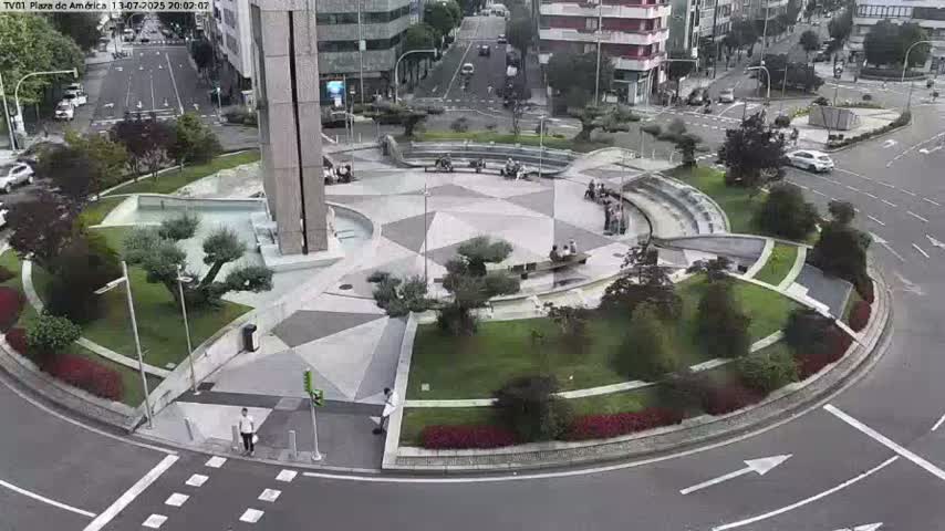 Vigo, Plaza América Square Live Cam - Pontevedra, Galicia, Spain
