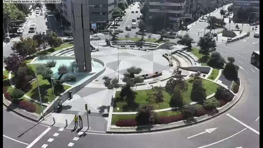 Vigo, Plaza América Square Live Cam - Pontevedra, Galicia, Spain