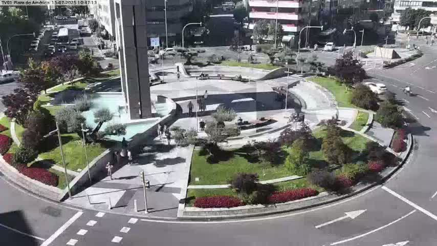 Vigo, Plaza América Square Live Cam - Pontevedra, Galicia, Spain
