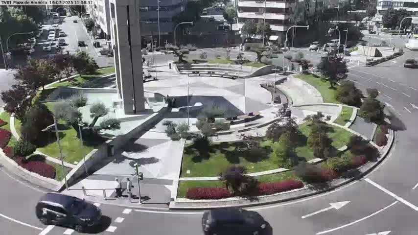 Vigo, Plaza América Square Live Cam - Pontevedra, Galicia, Spain