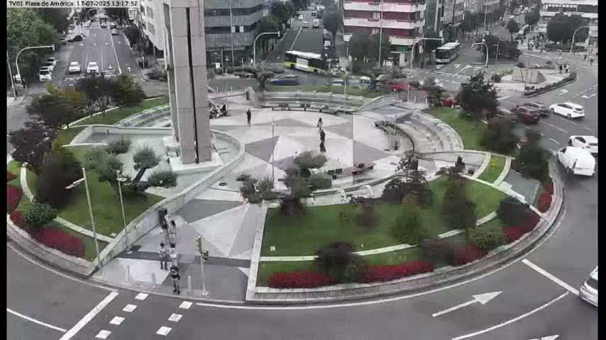 Vigo, Plaza América Square Live Cam - Pontevedra, Galicia, Spain