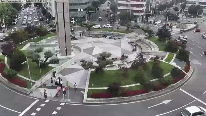 Vigo, Plaza América Square Live Cam - Pontevedra, Galicia, Spain
