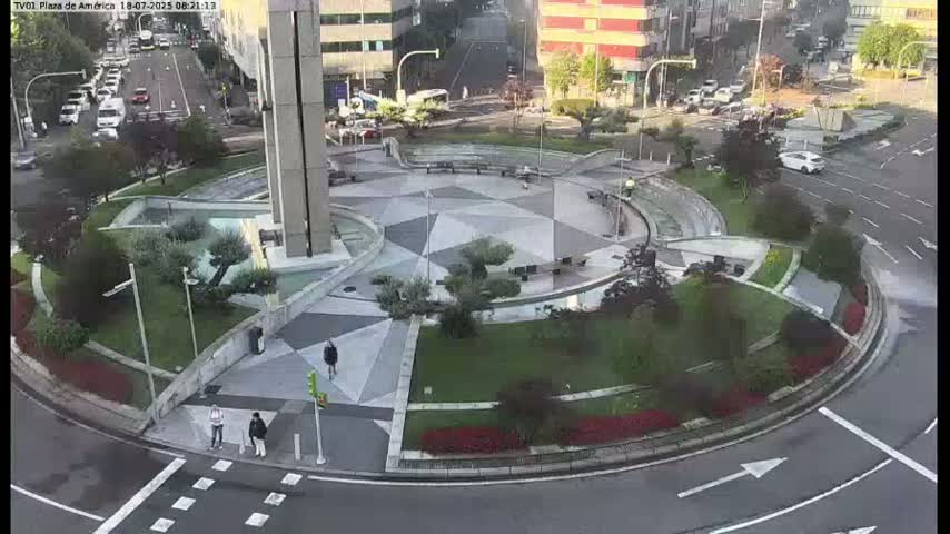 Vigo, Plaza América Square Live Cam - Pontevedra, Galicia, Spain