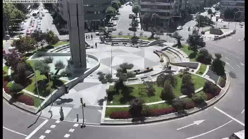 Vigo, Plaza América Square Live Cam - Pontevedra, Galicia, Spain