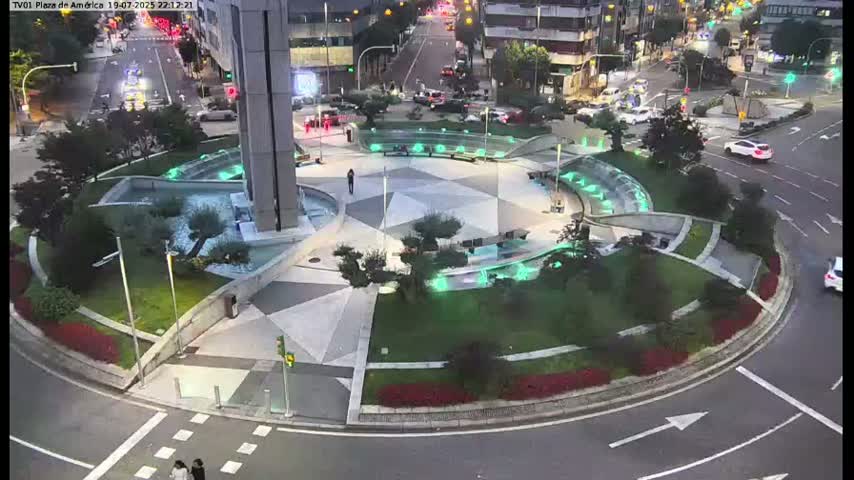 Vigo, Plaza América Square Live Cam - Pontevedra, Galicia, Spain