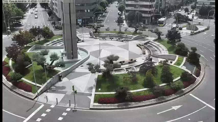 Vigo, Plaza América Square Live Cam - Pontevedra, Galicia, Spain