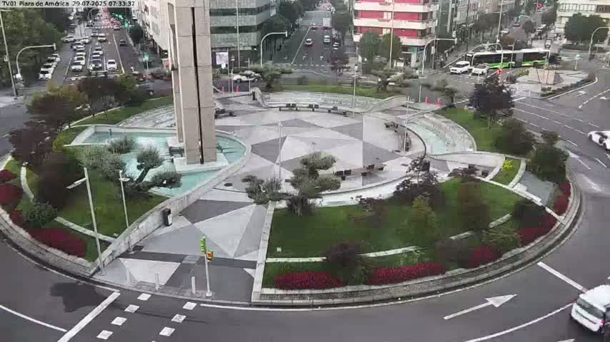 Vigo, Plaza América Square Live Cam - Pontevedra, Galicia, Spain