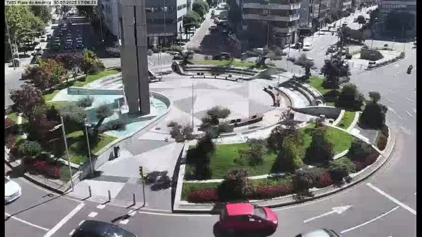 Vigo, Plaza América Square Live Cam - Pontevedra, Galicia, Spain