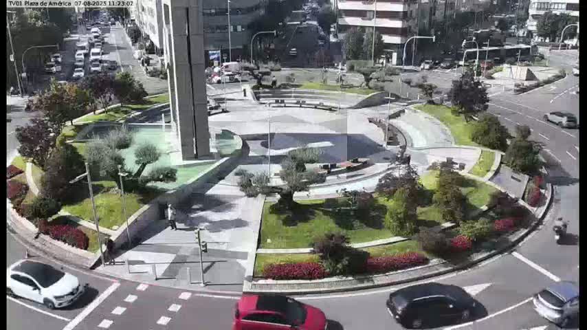Vigo, Plaza América Square Live Cam - Pontevedra, Galicia, Spain