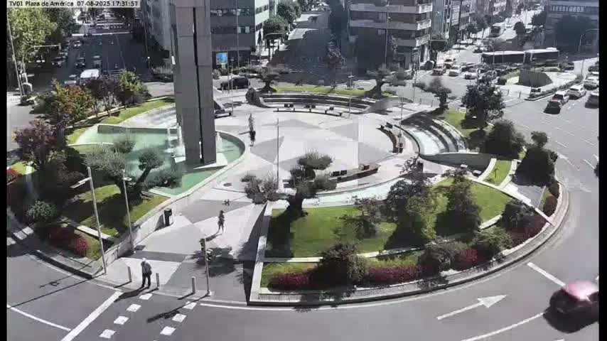 Vigo, Plaza América Square Live Cam - Pontevedra, Galicia, Spain