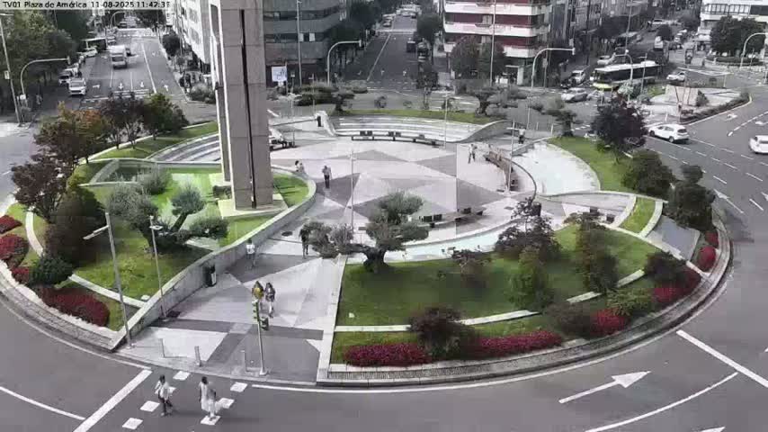 Vigo, Plaza América Square Live Cam - Pontevedra, Galicia, Spain