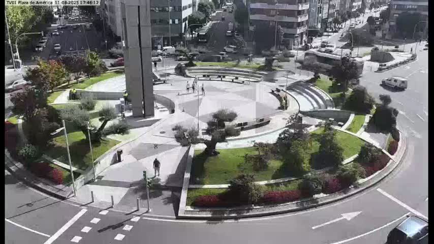 Vigo, Plaza América Square Live Cam - Pontevedra, Galicia, Spain
