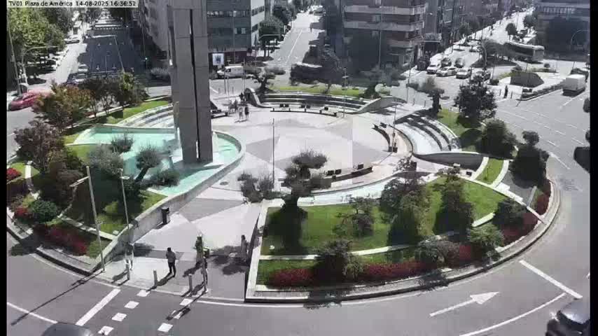 Vigo, Plaza América Square Live Cam - Pontevedra, Galicia, Spain