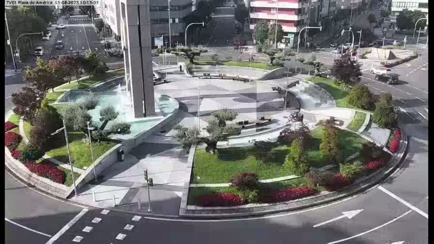Vigo, Plaza América Square Live Cam - Pontevedra, Galicia, Spain