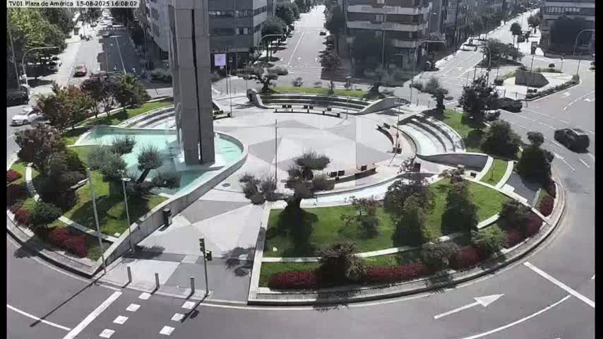 Vigo, Plaza América Square Live Cam - Pontevedra, Galicia, Spain
