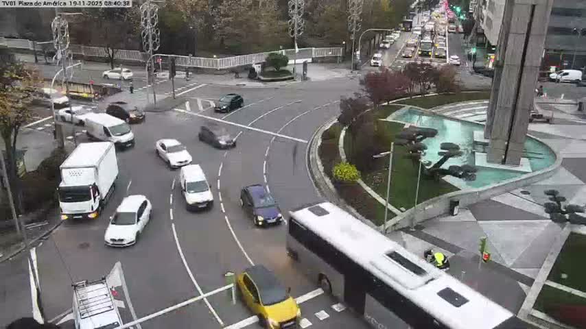 Vigo, Plaza América Square Live Cam - Pontevedra, Galicia, Spain