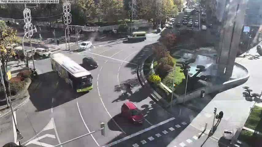 Vigo, Plaza América Square Live Cam - Pontevedra, Galicia, Spain