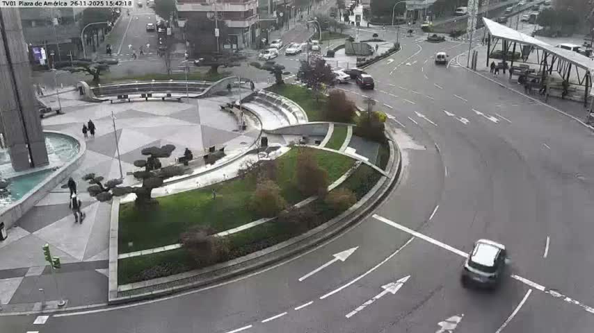 Vigo, Plaza América Square Live Cam - Pontevedra, Galicia, Spain