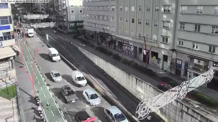 Vigo, Plaza América Square Live Cam - Pontevedra, Galicia, Spain